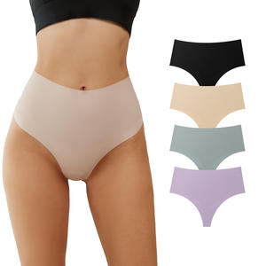 Tanga Deportiva Sin Costuras de Cintura Alta 100% Algodón para Mujer, Bragas Transpirables Estilo Hipster Tallas S-XL, Leggings de Punto, Suministro ODM - Product Image 2