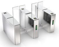 Barrière pivotante automatique à battants en acier inoxydable, protection étanche IP66, anti-évasion, multi-authentification
