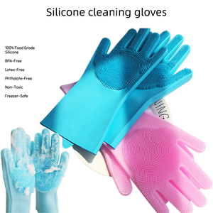 Gants de nettoyage pliables en silicone de qualité alimentaire, sans BPA, écologiques, durables, résistants aux hautes températures, vente en gros - Product Image 1
