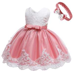 Baby Girl Clothes Ball Gown Princess Dress Infant Formal Birthday Baptism Party Kids Flower Girl Dresses With <b>Big</b> <b>Bow</b> - Product Image 4