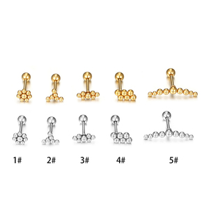 YW-<span class=keywords><strong>pendiente</strong></span> <span class=keywords><strong>de</strong></span> Piercing para el labio, Piercing para el trago, hélice, Rook, dorado, recto, <span class=keywords><strong>de</strong></span> acero inoxidable, 6mm - Product Image 1