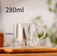 Gobelet en verre de haute valeur esthétique pour le thé en vrac simple et transparent, tasse de thé et de jus résistant à l'eau chaude