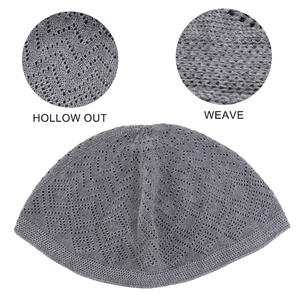 <span class=keywords><strong>Bonnet</strong></span> musulman Kufi en tricot ajouré <span class=keywords><strong>pas</strong></span> <span class=keywords><strong>cher</strong></span> pour unisexe, couleur unie, extensible, respirant, <span class=keywords><strong>bonnet</strong></span> de chimiothérapie - Product Image 5