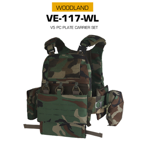 Chaleco Táctico WOSPORT MOLLE V5 de Liberación Rápida con Cinturón Elástico y Triple Portacargadores para Juegos de Airsoft - Product Image 6