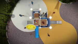 <span class=keywords><strong>Module</strong></span> d'école en plastique moderne utilisé à des fins commerciales Jeu de balançoire pour enfants Équipement de terrain de jeu extérieur à vendre - Product Image 4