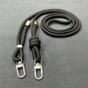 6mmデュアルクリップロープクロスボディストラップ取り外し可能調節可能な携帯電話ストラップロングネックハングフックコード自転車荷物ロープ - Product Image 2