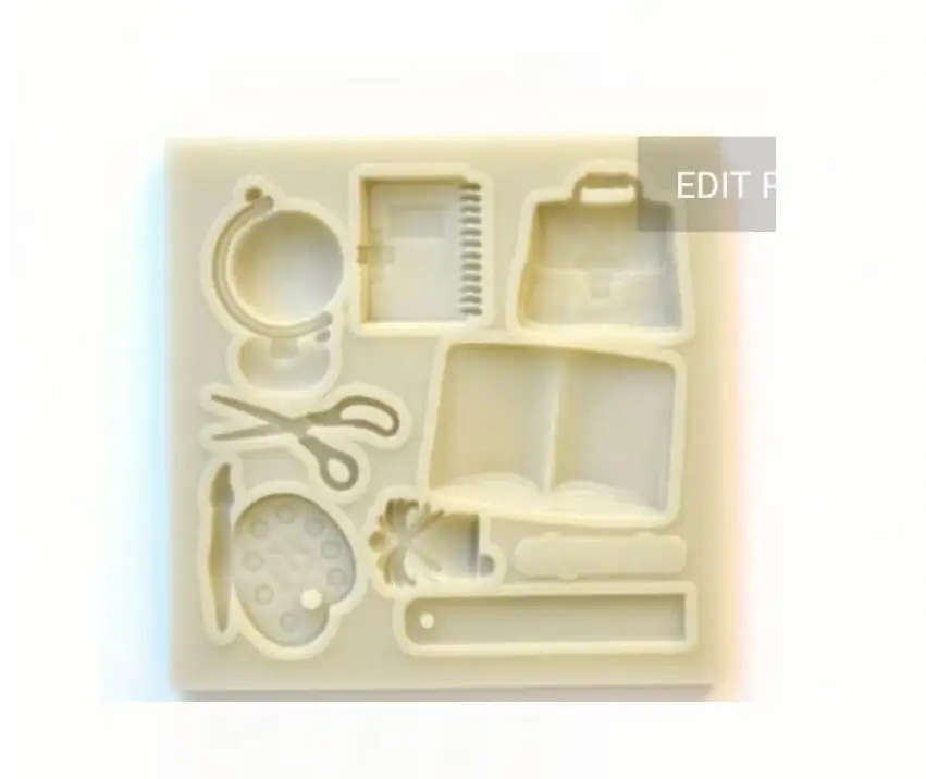 K48g Taart Tools Schooltas Boek Siliconen Mold Decorating Cupcake Topper Chocolade Gumpaste Fondant Cake Tool Mould