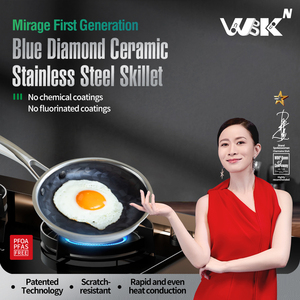 Siêu Chất Lượng Cao 16Cm Màu Xanh Kim Cương Gốm Thép Không Gỉ Chảo Nhanh Dẫn Nhiệt Không Dính Không Hóa Chất Lớp Phủ - Product Image 4