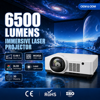 Projecteur laser immersif professionnel de 6 500 lumens, courte focale 0,44:1, WUXGA 3LCD, pour la projection en musée et en art