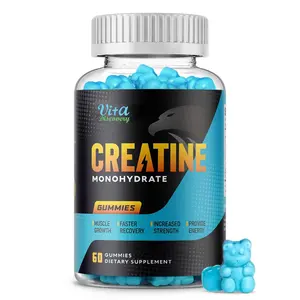 Build Muscle Creatine Monohydrate Gummy Support Energy For Sports With 3000mg Creatine Muscle Builder Supplement 60 Gummies
