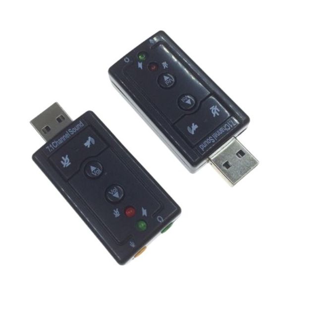 High Quality 7.1 Channel 3D USB 2.0 Sound Card Adapter Surround Sound for Gaming Music & Movies on PC & Computer