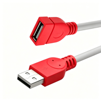 Cable de Extensión USB 2.0 Macho a Hembra, 480 Mbps, Cable de Datos Macho a Hembra con Cubierta de PVC, Longitud Personalizada para Impresora, Teclado, Ratón