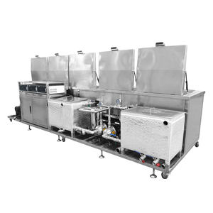 Büyük kapasiteli 400L beş tankı kurutma elektrikli endüstriyel ultrasonik temizleyici 80 kHz derin temiz durulama Bubbling sprey yeni yağ için - Product Image 4