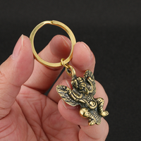 Pendentif porte-clés Vajra, ornement de voiture paisible, accessoire en laiton, pièce décorative