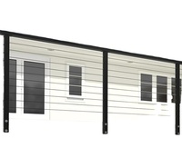 Rampe de balcon en câble Reilbu à faible entretien, en acier inoxydable, pour escalier, montage latéral, pour terrasse extérieure