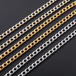 Cadena Cubana de Acero Inoxidable de 3mm-11.5mm para Hombre y Mujer, Estilo Punk, Color Plata y Oro, Gargantilla Metálica, Regalo de Joyería - Product Image 2