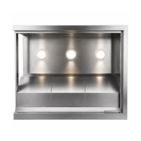 Hotte de ventilation en maille pour restaurant, en acier inoxydable, avec éclairage LED, pour cuisine commerciale