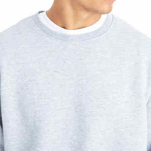 Suéter para hombre, chándal de algodón/poliéster de alta calidad, diseño sólido, cuello redondo, talla XL, logotipo personalizado, chándal en blanco - Product Image 3