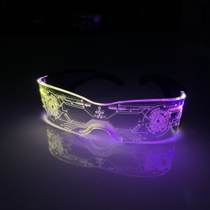 <span class=keywords><strong>Gafas</strong></span> LED Luminosas <span class=keywords><strong>de</strong></span> Neón para Adultos, <span class=keywords><strong>Gafas</strong></span> Brillantes para Fiestas Rave, Cosplay, Bar, Cumpleaños, DJ, Accesorios para Actuaciones en Escenario - Product Image 5