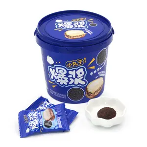 Halal mini sweet choco filling chocolate ball in bucket
