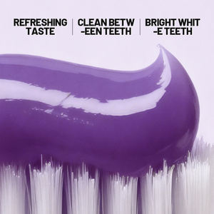 ยาสีฟันโปรไบโอติกสีม่วงสูตรอ่อนโยน ขจัดคราบฝังแน่น ลมหายใจหอมสดชื่น สำหรับใช้ในบ้าน ขนาดพกพา น้ำหนัก 100 กรัม ยี่ห้อ KORMESIC ขายส่ง - Product Image 6