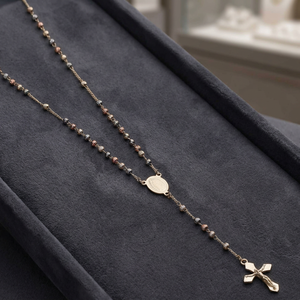 3 Tone Guadalupe Rosary Gold Plated Rosary fashion jewelry <b>chain</b> Tri color cross necklace fashion <b>chains</b> necklaces charms - Product Image 2