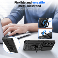 Pour Infinix Hot 60 Pro Plus 4G, 50 Pro 40, 40i, 30, 20s Play, 12, 12i : Boîtier de protection coulissant pour caméra, antichoc avec anneau support