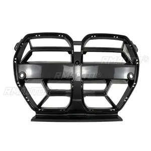กระจังหน้ากันชนรถสำหรับ BMW G80 G81 M4 G82 M3 G83 2021-2023ชุดอะไหล่สไตล์คาร์บอนไฟเบอร์สไตล์เครื่องดูดควันสีดำมันวาว - Product Image 2