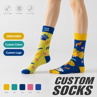 Chaussettes unisexes en coton à motif de dessin animé, couleurs personnalisées, décoration artistique, chaussettes élégantes