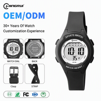 Montre de sport numérique pour enfants MINGRUI avec logo personnalisé, étanche 30M, lumière LED nocturne, alarme silencieuse, batterie 2 ans, CE RoHS OEM ODM
