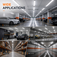 Luminaire LED Tri-Proof Connectable IP65 IK10 en Aluminium Étanche à Câblage Direct pour Zones de Services Publics