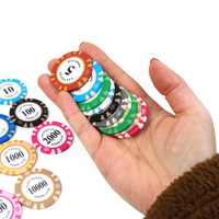 Casino One Stop Accessory Sourcing Autocollants personnalisés pour jetons de poker Jetons de jeu en argile Jetons de Las Vegas