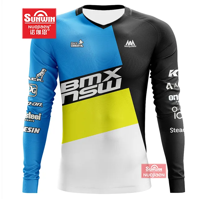 Nieuwe Stijl Heren Motorfiets Jersey Motorcross Race Shirt Snelle Droge Top Fiets Shirts Lange Mouw Berg