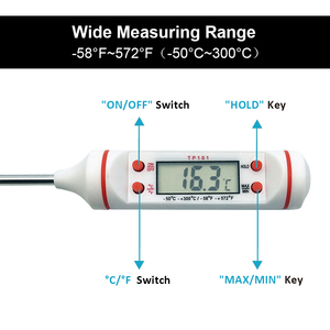 Kỹ thuật số thực phẩm nhiệt kế thăm dò ngay lập tức đọc cho BBQ Thịt Sữa nước nấu ăn Công cụ làm bằng nhựa bền - Product Image 2