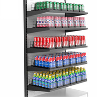 Bouteille boisson alimentation automatique Double face étagère poussoir en boîte collations Pack poussoir supermarché étagère à ressort poussoir