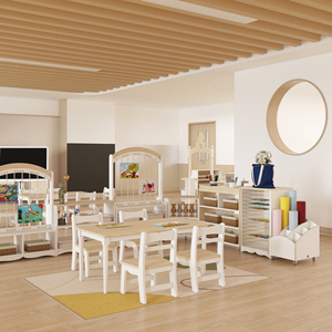 Meubles de maternelle Montessori pour enfants, bureaux et chaises, salles de classe préscolaires, ensemble de meubles d'art bon marché - Product Image 2