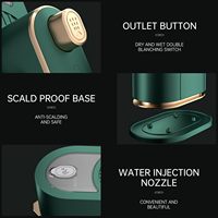 Défroisseur Vapeur Électrique Rotatif Portable, Double Fonction Humide/Sec, Générateur de Vapeur Chaude, Anti-Brûlure à Sec, Usage Domestique