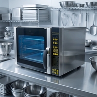 Four à convection électrique haute capacité à 4 plateaux avec écran LED et protection contre la surchauffe pour les boulangeries et les restaurants