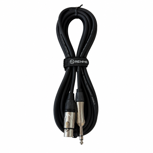 OEM RH-X072 XLR Male-Female Microphone Cable with Sprial Shielding PVC Jacket Oxygen-Free Copper Conductor