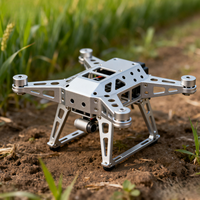 Dessins intelligents du client agricole Usinage CNC Cadre de drone en alliage d'aluminium Accessoires de drone agricole
