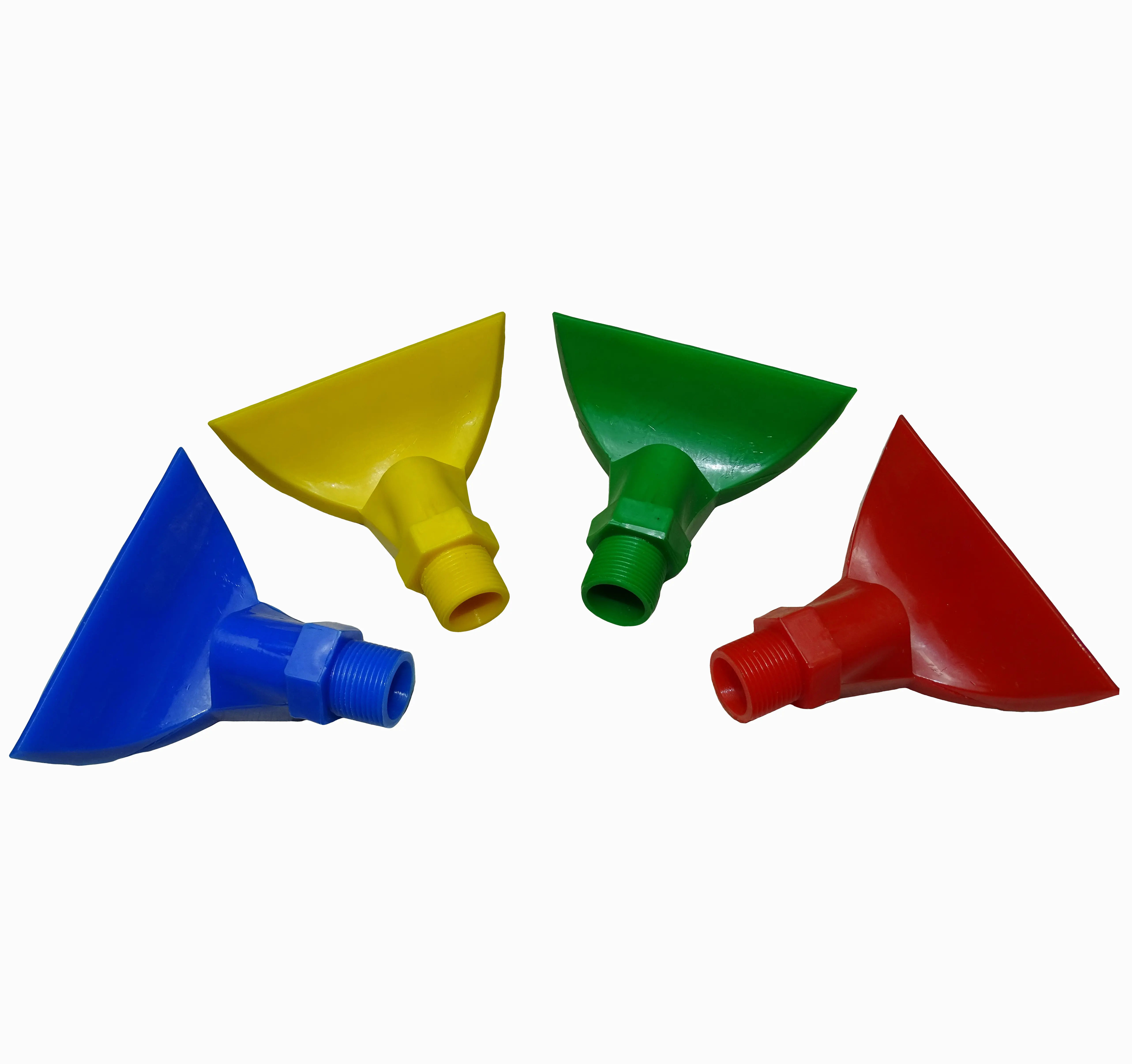 पु पाली Urethane प्लास्टिक स्प्रे नोक 3/4 "बसपा कोबरा सिर हिल स्क्रीन के लिए पीले हरे लाल, नीले सफेद