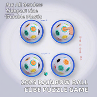 Balle de puzzle 3D arc-en-ciel magique, mini cube anti-stress, jouet éducatif en plastique ABS pour enfants et adultes
