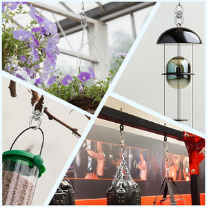 스테인레스 스틸 링 클립 후크 아연 합금 라운드 금속 클램프 키 백 지갑 핸드백 스냅 걸쇠 체인 회전 톤 아이 후크 - Product Image 6