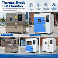 Chambre d'essai de choc thermique à 2 ou 3 zones, équipement d'essai de choc thermique haute et basse température, chambre d'essai environnemental à cycle thermique