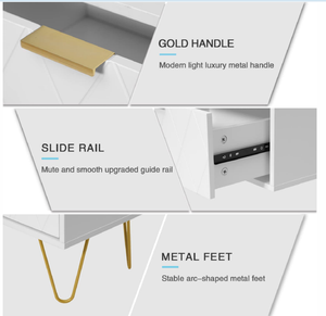 Sồi Bằng Gỗ Cổ Điển Màu Trắng Ngực 6 Ngăn Kéo Hiện Đại Đơn Vị Lưu Trữ Đơn Giản Tủ Quần Áo Cho Phòng Khách Và Phòng Ngủ - Product Image 2