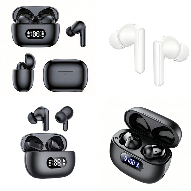 Factory Price Wireless Earbuds LED Power Display Digital Case Smart Touch Control HiFi Sound for All Smartphones Sport Gym