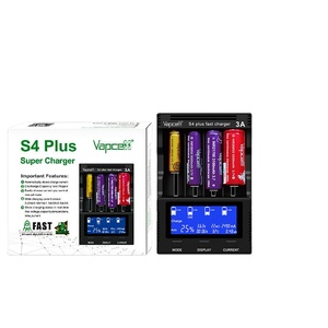 Vapcell S4 PLUS V3.0 4 Slots Super Fast Charger 3A Fast Charging pour Per Slot Pk <span class=keywords><strong>Opus</strong></span> <span class=keywords><strong>Bt</strong></span>-<span class=keywords><strong>c3100</strong></span> Charger - Product Image 1