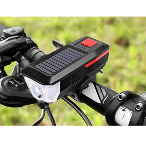 Lampada <span class=keywords><strong>solare</strong></span> <span class=keywords><strong>luce</strong></span> della bicicletta faro con corno USB ricarica bici <span class=keywords><strong>luce</strong></span> da equitazione - Product Image 3