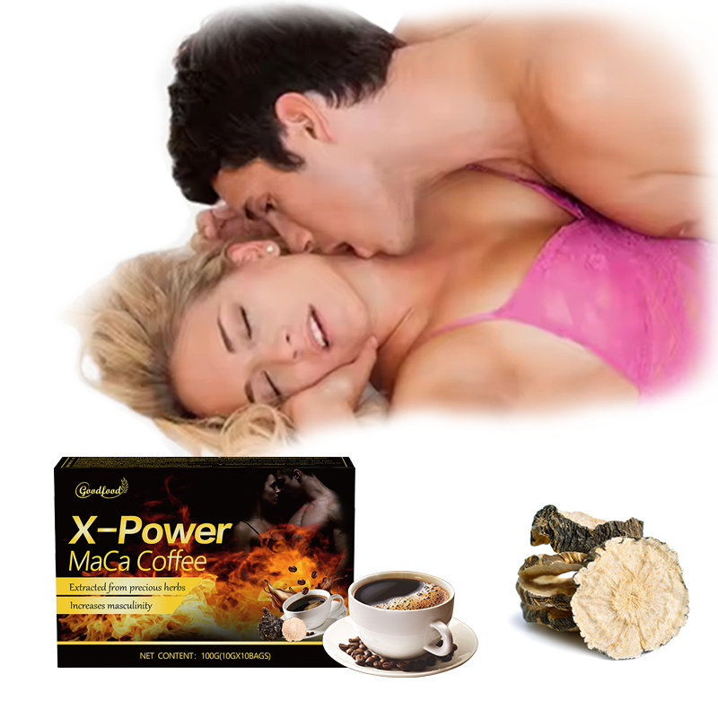 Заводская цена Горячая Распродажа X Power Coffee 100% Китайский травяной мужской энергии предотвращает преждевременную эякуляцию Maca растворимый кофе