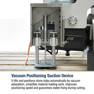 Scie à pont CNC 5 axes pour pierre, machine de découpe de comptoirs de cuisine et de salle de bain en marbre avec caméra pour le traitement des dalles de quartz - Product Image 6